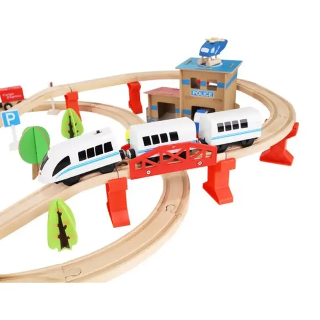 Kruzzel Houten Treinset: Bouw je Eigen Spoorweg voor Uren Speelplezier