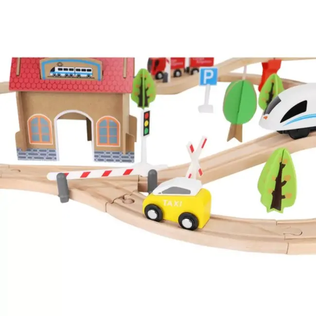 Kruzzel Houten Treinset: Bouw je Eigen Spoorweg voor Uren Speelplezier