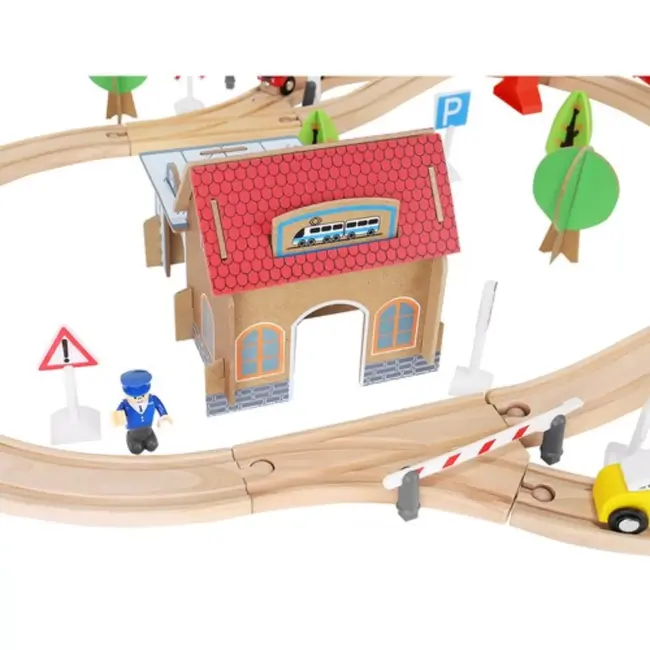 Kruzzel Houten Treinset: Bouw je Eigen Spoorweg voor Uren Speelplezier