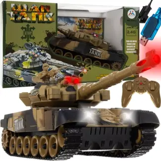 Kruzzel RC Tank in Schaal 1:14 met 2,4 GHz en Lichteffecten: Radiografisch Bestuurbaar Speelgoed