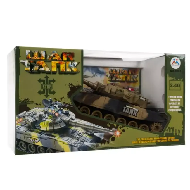 Kruzzel RC Tank in Schaal 1:14 met 2,4 GHz en Lichteffecten: Radiografisch Bestuurbaar Speelgoed