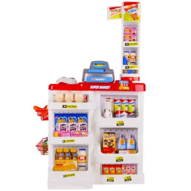 Ruhhy Toy Supermarket - Complete Speelset met Winkelwagen en Accessoires - Educatief Speelgoed