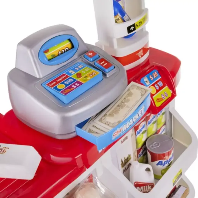 Kruzzel Toy Supermarket - Complete Speelset met Winkelwagen en Accessoires - Educatief Speelgoed