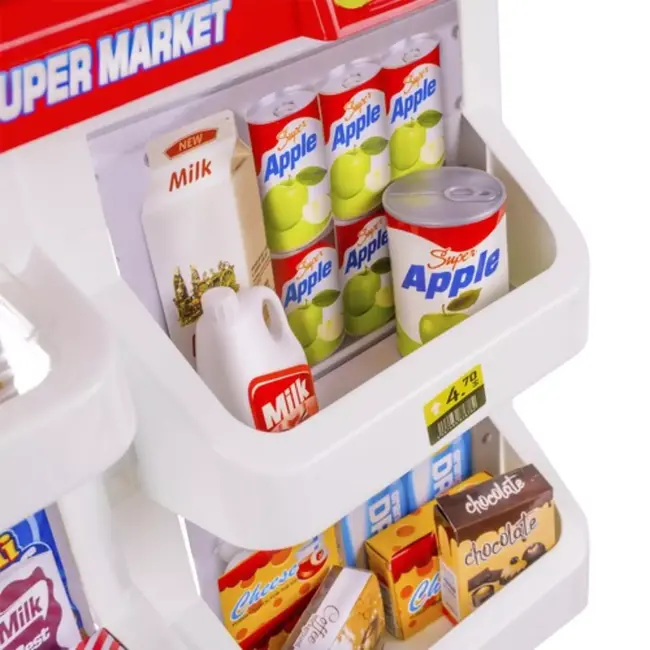 Ruhhy Toy Supermarket - Complete Speelset met Winkelwagen en Accessoires - Educatief Speelgoed