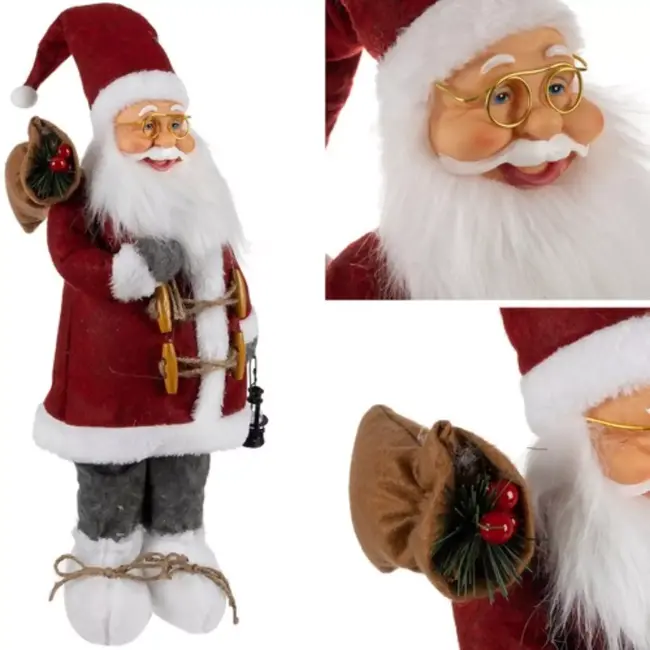 Ruhhy Kerstman Figuur 60cm - Premium Kwaliteit - Sfeervolle Kerstversiering