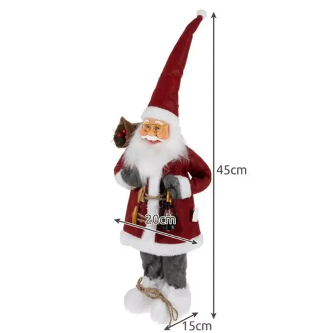 Ruhhy Kerstman 45cm - Premium Kwaliteit - Sfeervolle Kerstdecoratie