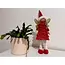 Ruhhy Fairy Rode Kerstfiguur - Fee/Angel/Elf met Glittervleugels - Feestelijke Decoratie