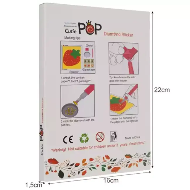 Kruzzel Diamond Painting Sleutelhanger Set - Kinderen Hobby - Set van 12