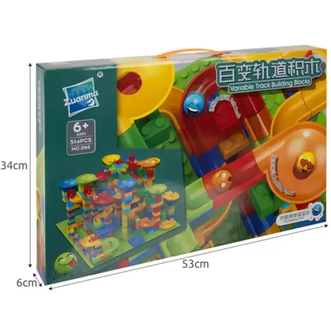 Kruzzel Knikkerbaan Set - 514-delig - Creatief en Educatief Speelplezier