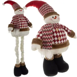 Ruhhy Kerstsneeuwman - Telescopisch 105cm - Flexibele Hoogte voor Feestelijke Decoratie