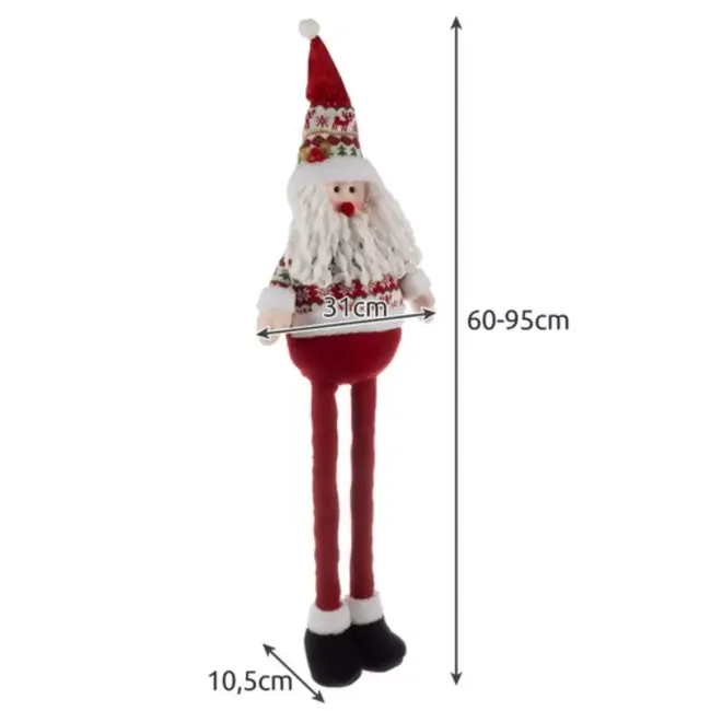 Ruhhy Kerstman - Telescopisch 95cm - Verstelbare Hoogte voor Flexibele Decoratie