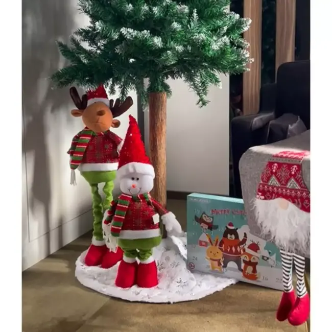 Ruhhy Telescopische Kerstrendier 95cm - Flexibele en Feestelijke Decoratie