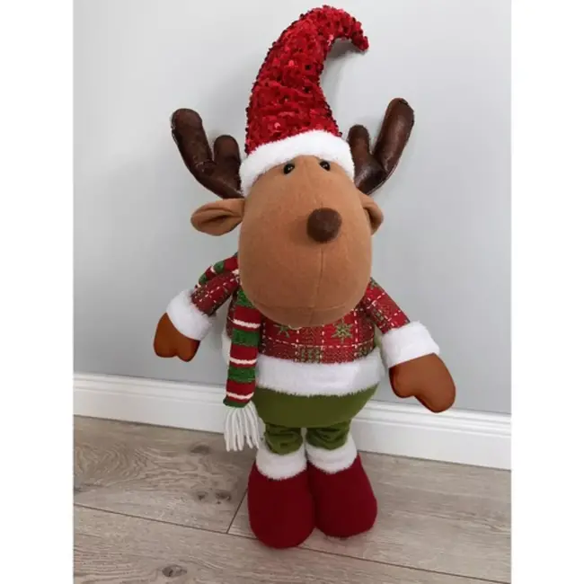 Ruhhy Telescopische Kerstrendier 95cm - Flexibele en Feestelijke Decoratie