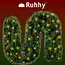 Ruhhy Premium HQ Kerstboom Slinger met LED: 2.7m van Feestelijke Verlichting