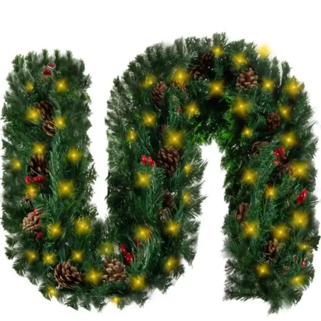 Ruhhy Kerstboom Slinger met LED - 2.7m van Feestelijke Verlichting