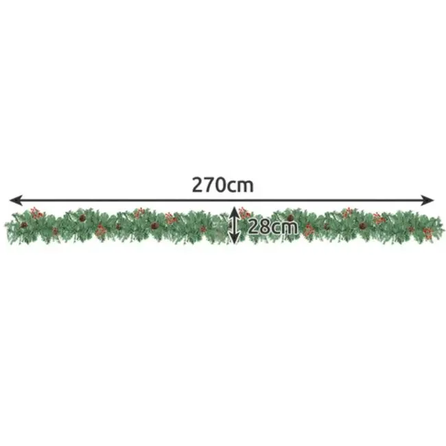 Ruhhy Kerstboom Slinger met LED - 2.7m van Feestelijke Verlichting