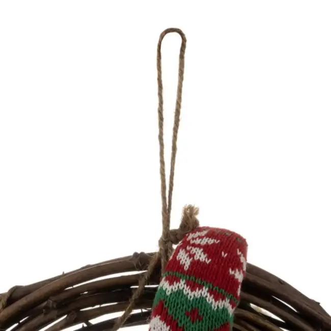 Ruhhy Feestelijke Kerstkrans met Rendiermotief - De Ideale Deurdecoratie