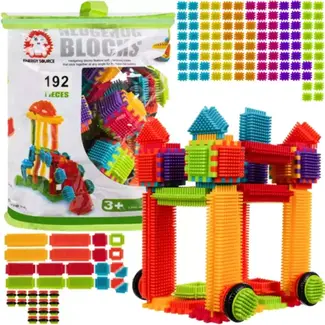 Kruzzel 192-delige Constructie Set - Creatieve 'Hedgehog Blocks' voor Kinderen