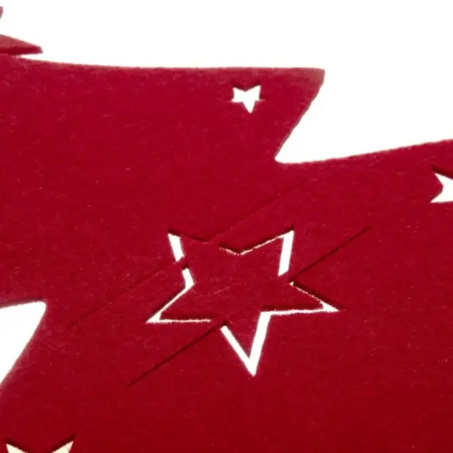 Ruhhy Bestekhouder met Kerstboomontwerp - Set van 12 voor Feestelijke Tafeldecoratie