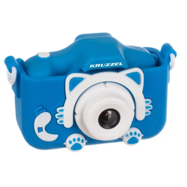 Kruzzel Digitale Camera voor Kinderen in Blauw - Incl. 32 GB SD Kaart en Spellen