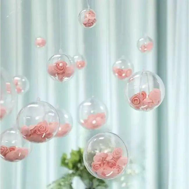 Ruhhy Transparante Kerstballen 12 cm - Set van 10 - DIY Kerstdecoratie