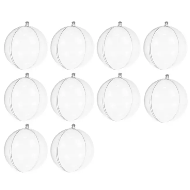 Ruhhy Transparante Kerstballen 12 cm - Set van 10 - DIY Kerstdecoratie