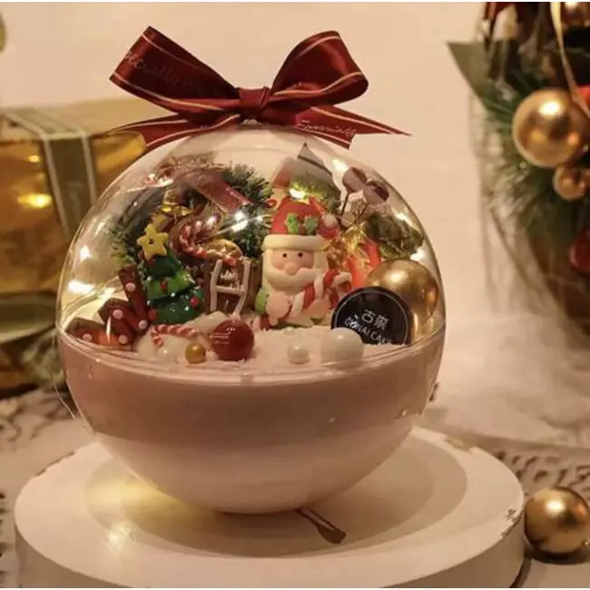 Ruhhy Transparante Kerstballen 12 cm - Set van 5 - Ideaal voor DIY Decoratie