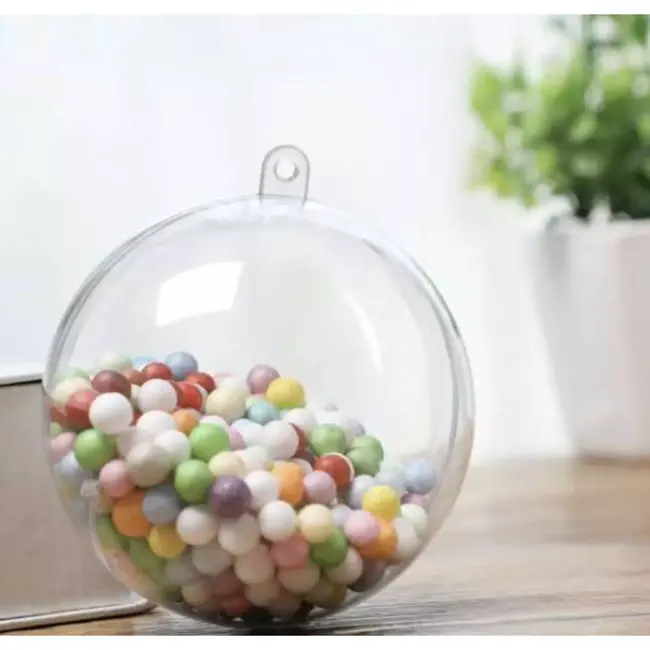 Ruhhy Transparante Kerstballen 10 cm - Set van 10 - Perfect voor Creatieve Decoratie