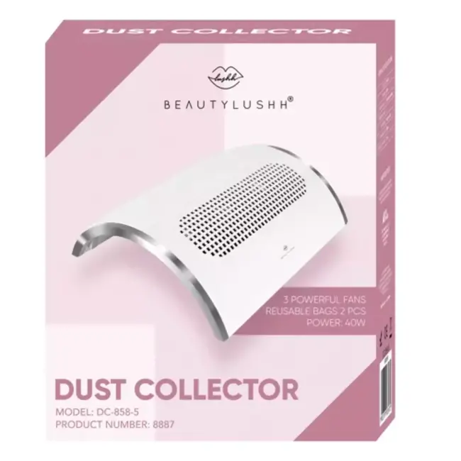 Beautylushh White Dust Absorber - 40W Krachtige Stofafzuiging voor Manicure