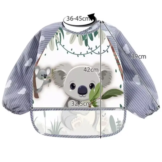 Kruzzel Bib/Schort met Mouwen - Multifunctioneel en Waterdicht voor Kinderen