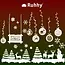 Ruhhy Kerst Raamstickers Set - Feestelijke Decoratie voor Ramen en Spiegels