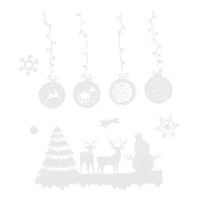 Ruhhy Kerst Raamstickers Set - Feestelijke Decoratie voor Ramen en Spiegels