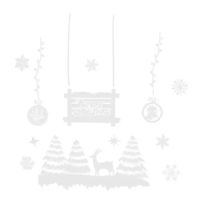 Ruhhy Kerst Raamstickers Set - Feestelijke Decoratie voor Ramen en Spiegels