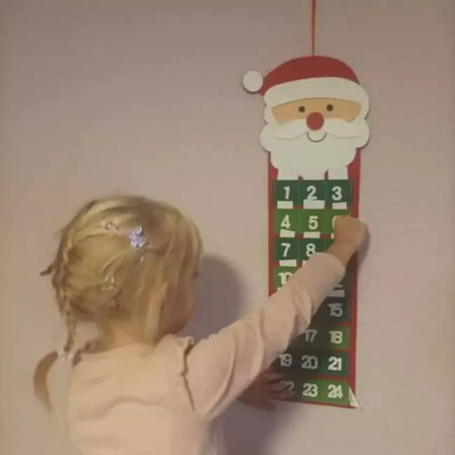 Ruhhy Vilt Adventskalender met 24 Zakjes - Perfect voor Kerst Aftellen