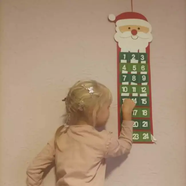 Ruhhy Vilt Adventskalender met 24 Zakjes - Perfect voor Kerst Aftellen