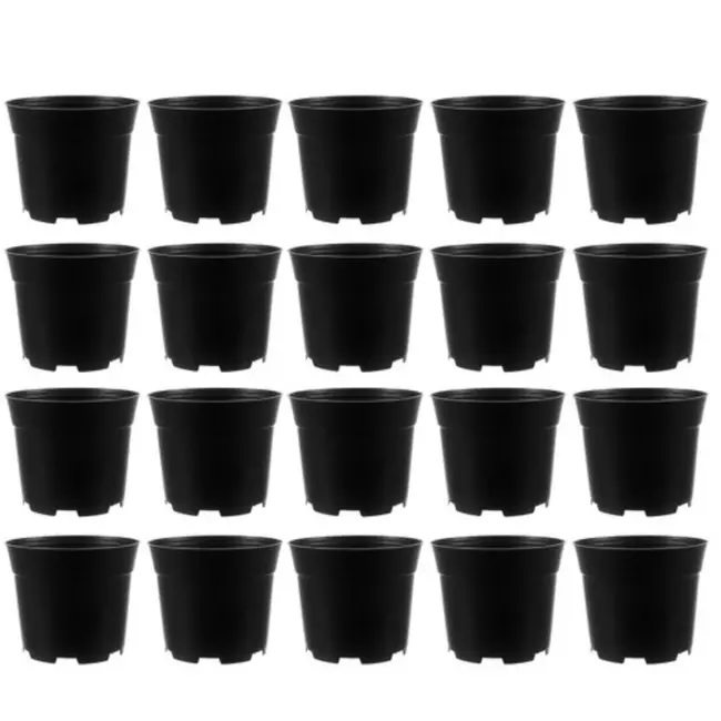 Gardlov zwarte productiepotjes Ø16cm, hoogte 13cm, 2 liter kunststof plantenpotten set 20 stuks