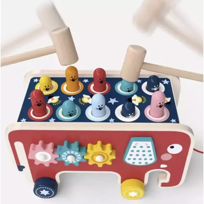 Kruzzel Houten Olifant: Educatief en Interactief Speelgoed voor Kinderen