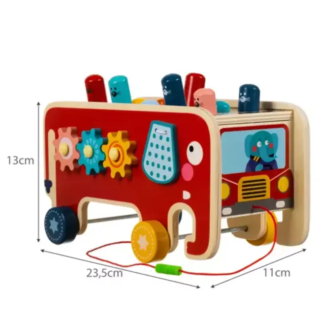 Kruzzel Houten Olifant: Educatief en Interactief Speelgoed voor Kinderen