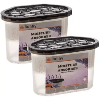 Ruhhy Lavendel Vochtabsorbeerder 2x500ml - Effectief tegen Vocht en Geuren