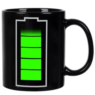 Ruhhy Magic Mug 330ml - Thermosensitieve Batterij - Uniek Keramisch Ontwerp