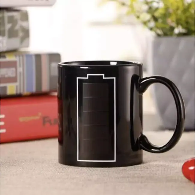 Ruhhy Magic Mug 330ml - Thermosensitieve Batterij - Uniek Keramisch Ontwerp