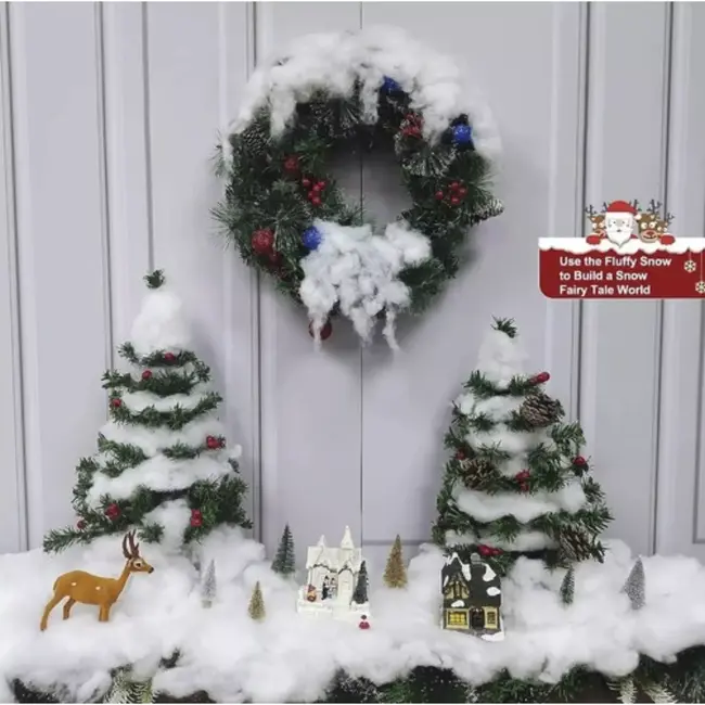 Ruhhy Kunstmatige Sneeuw 1 kg - Perfect voor Kerstdecoratie en Feestversiering