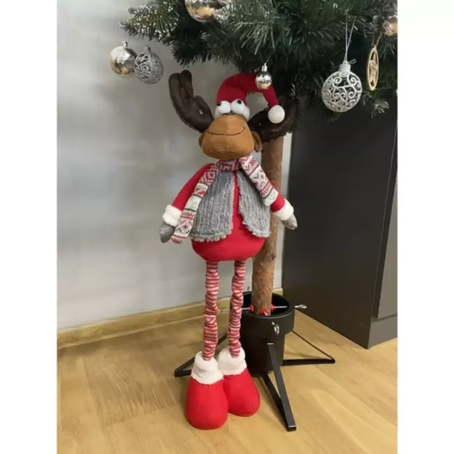Ruhhy Telescopisch Rendier 88cm - Verstelbaar en Feestelijk - Perfecte Kerstdecoratie