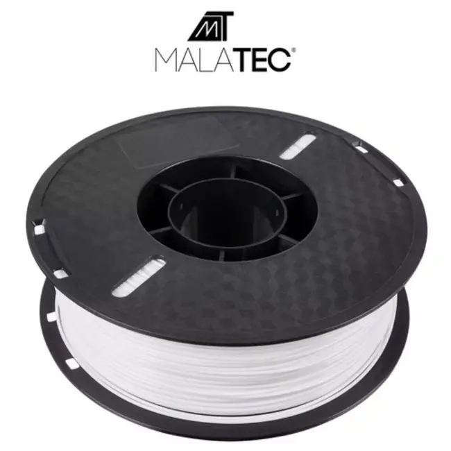 Malatec PLA 3D Filament 1kg 1.75mm Wit - Milieuvriendelijk en Duurzaam voor 3D Printen