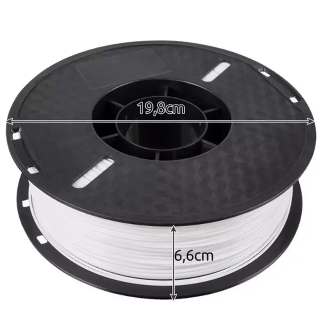 Malatec PLA 3D Filament 1kg 1.75mm Wit - Milieuvriendelijk en Duurzaam voor 3D Printen
