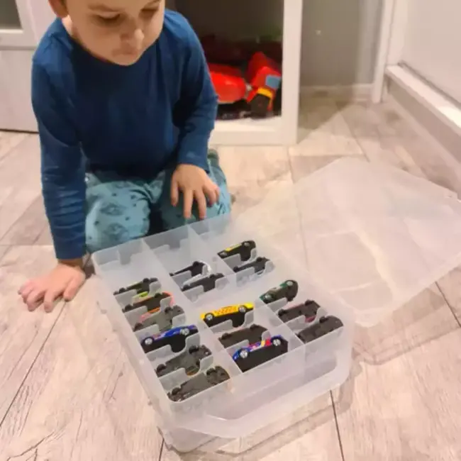 Kruzzel Koffer voor Modelauto's - Houd 23 Speelgoedauto's Georganiseerd