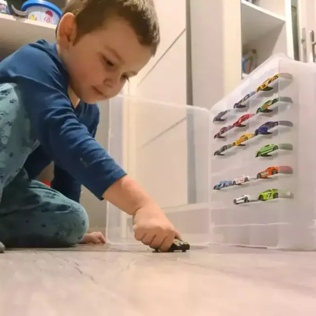 Kruzzel Koffer voor Modelauto's - Houd 23 Speelgoedauto's Georganiseerd