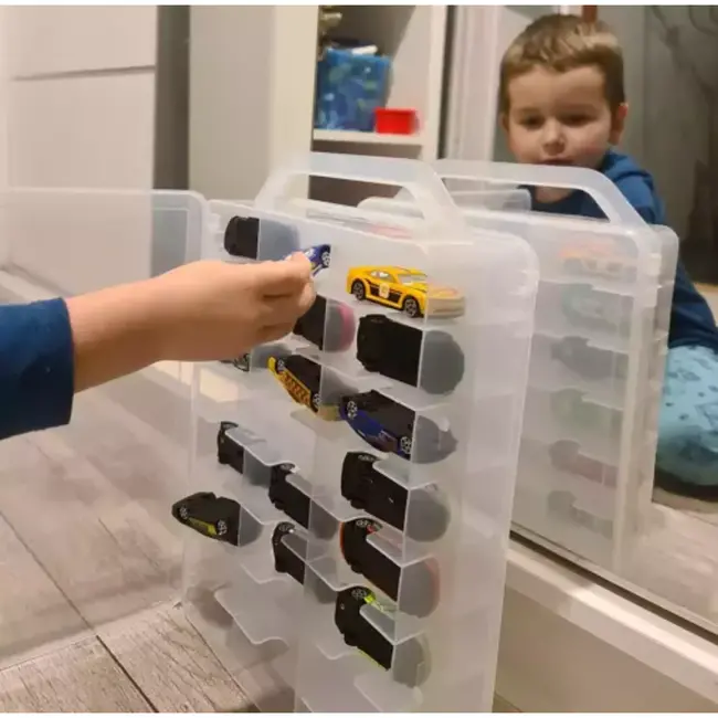 Kruzzel Koffer voor Modelauto's - Houd 23 Speelgoedauto's Georganiseerd