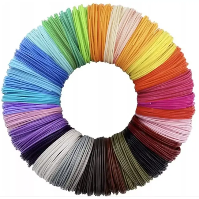 Kruzzel Set van 30 PLA 3D-filamenten – 300 meter in diverse kleuren en speciale effecten