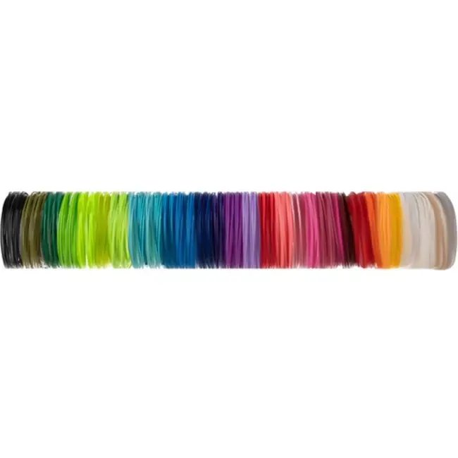 Kruzzel Set van 30 PLA 3D-filamenten – 300 meter in diverse kleuren en speciale effecten